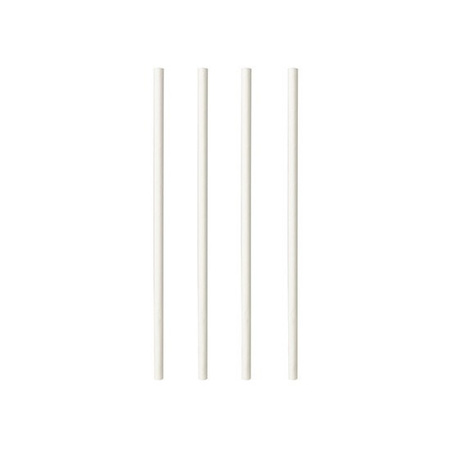 100x Paper straws white 