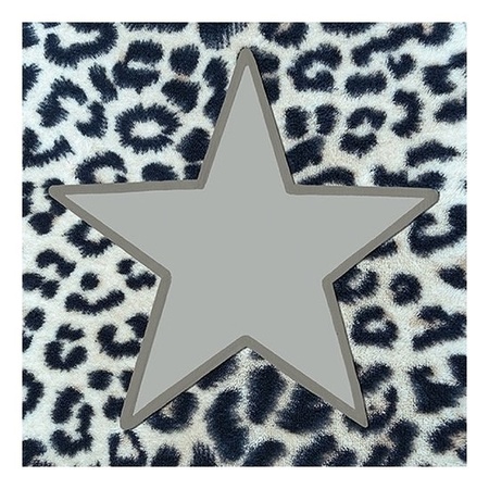 Panther print napkins with silver star 33 x 33 cm 100 pcs