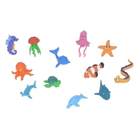 12x Sea/ocean animals toys 