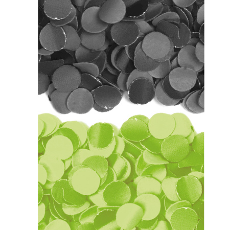 2 kilo green and black party paper confetti mix