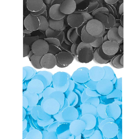 2 kilo zwarte en blauwe papier snippers confetti mix set feest versiering