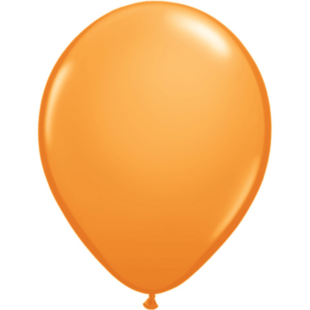 Helium tank met 50 oranje ballonnen