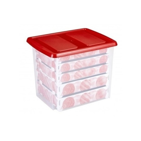 2x Christmas baubles storage boxes for 64 baubles