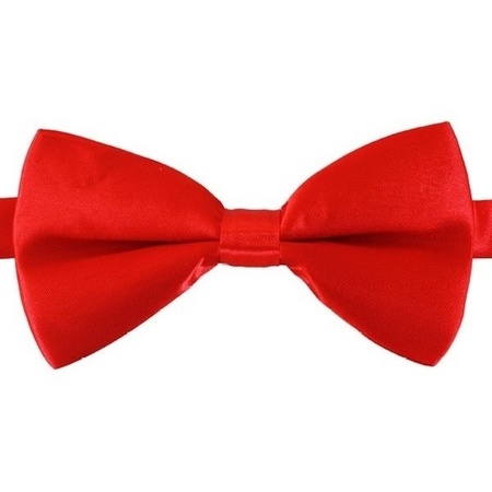 2x Red fancy dress bow ties 12 cm for women/men