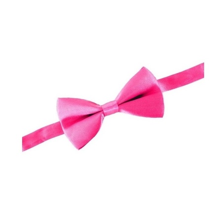 2x Pink fancy dress bow tie 12 cm for women/men