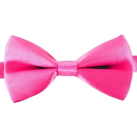 2x Roze verkleed vlinderstrikjes 12 cm voor dames/heren