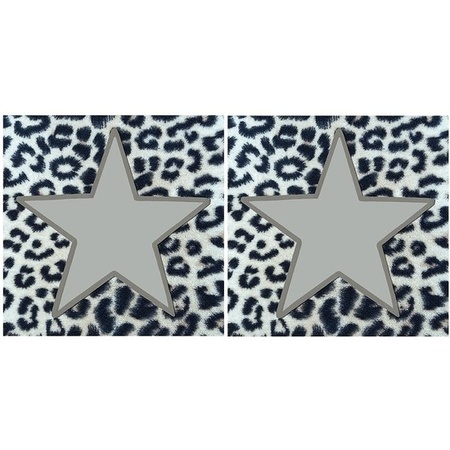 Panther print napkins with silver star 33 x 33 cm 40 pcs