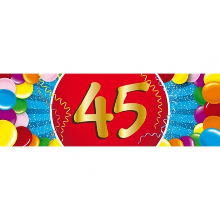 Ballonnen 45 jaar van 30 cm 16 stuks + gratis sticker