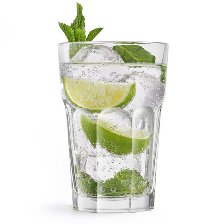 4x Cocktailglasses  / Mojito glasses for 410 ml with 4x glass drinking straws