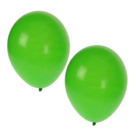 Green party balloons 50x pieces 27 cm