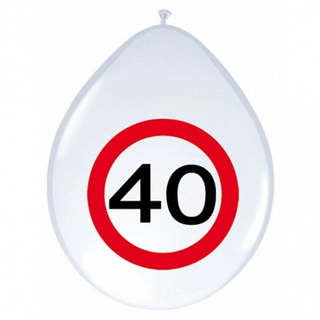 40 year stop sign decoration set basic