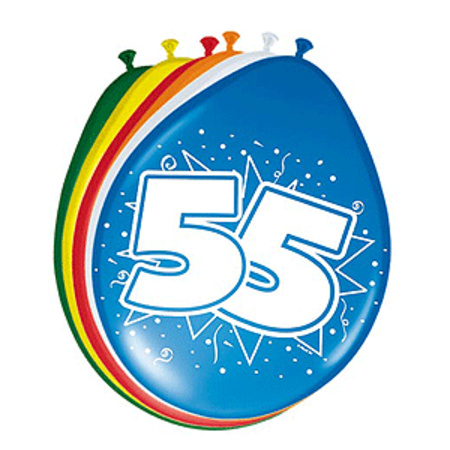 55 years birthday party decoration package guirlandes/balloons/party letters
