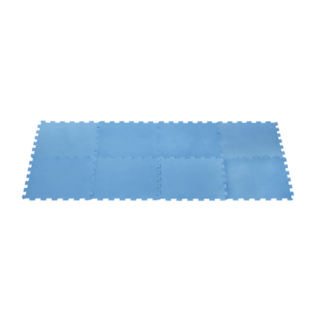 8x stuks Foam puzzelmat zwembadtegels/fitnesstegels blauw 50 x 50 cm