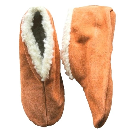 Beige Spanish slippers of genuine leather / suede for women / men size 42 with storage bag