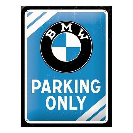 Tin Sign BMW parking only 15 x 20 cm