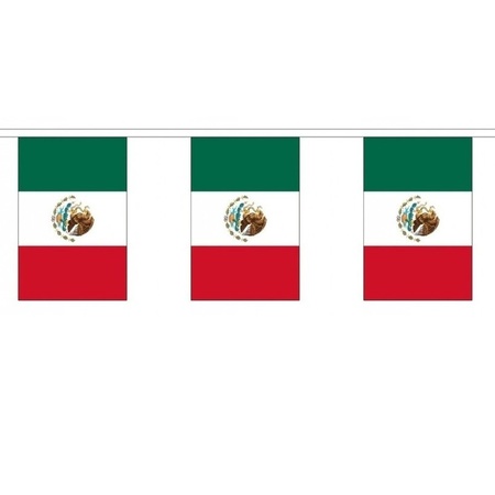 Country flags deco set - Mexico - Flag 90 x 150 cm and guirlande 3 meters