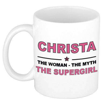 Christa The woman, The myth the supergirl cadeau koffie mok / thee beker 300 ml