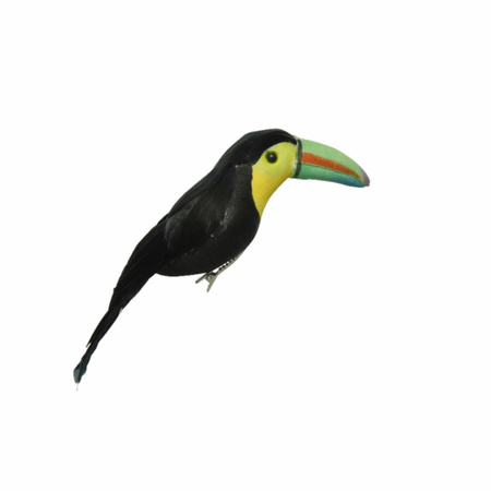 Toucan bird on a clip decoration 18 cm