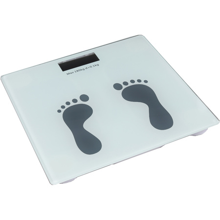 Digital personal scale glass with footprints