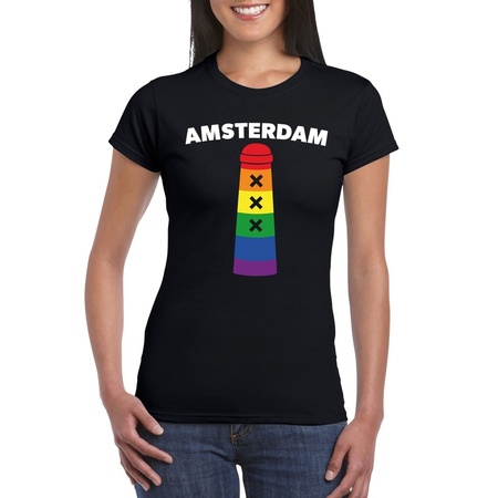 Gay Pride Amsterdam black shirt women
