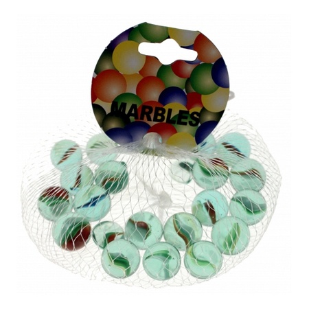Glass colored marbles 21 pieces
