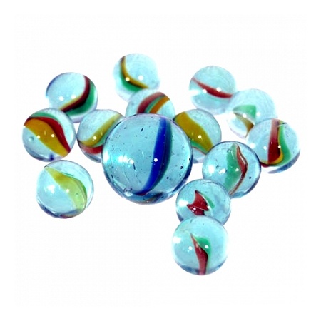 Glass colored marbles 21 pieces