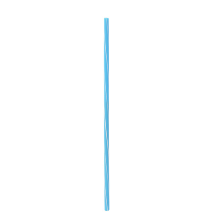 50x Reusable plastic straws blue/white 22 cm
