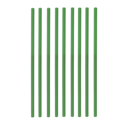Herbruikbare rietjes - 50x - Groen - Kunststof - 22 cm