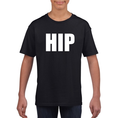 Hip tekst t-shirt zwart kinderen