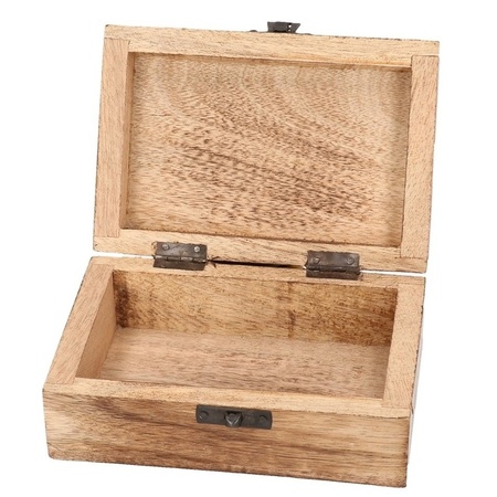 Wooden jewelry/storage box 17 x 13 cm