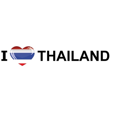 Thaise vlag + 2 gratis stickers