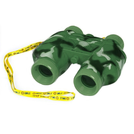 Kinder speelgoed verrekijker leger groen camouflage 14 cm