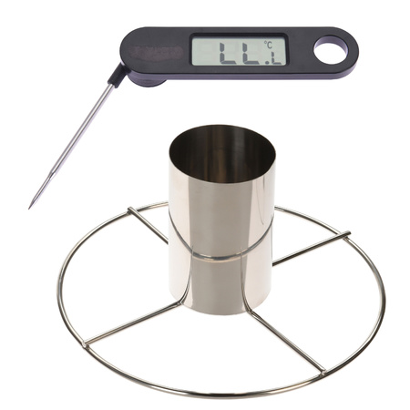 Chicken grill for the barbecue 20 cm with meat thermometer