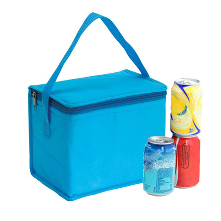 Small cooler bag for lunch light blue 20 x 13 x 17 cm 4.5 liters