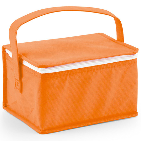 Small cooler bag for lunch orange 20 x 14 x 13 cm 3.5 liters