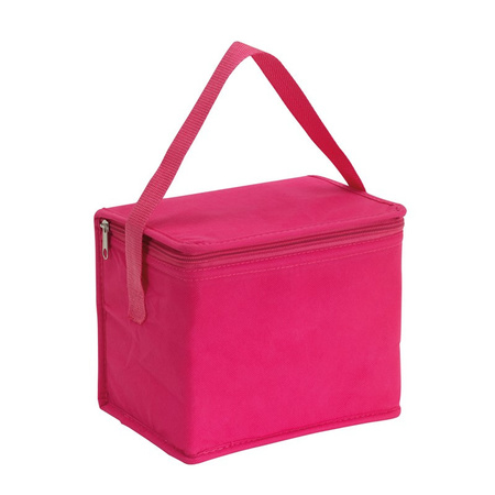 Small cooler bag for lunch pink 20 x 13 x 17 cm 4.5 liters