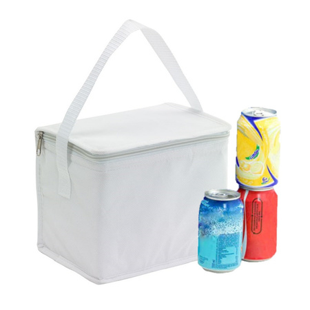 Small cooler bag for lunch white 20 x 13 x 17 cm 4.5 liters