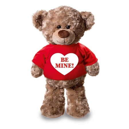 Pluche Be Mine red teddybear heart 24 cm 
