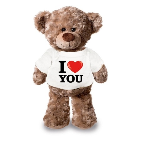 Pluche I love you teddybear 24 cm 