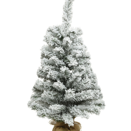 Kunstboom/kunst kerstboom met sneeuw 75 cm kerstversiering