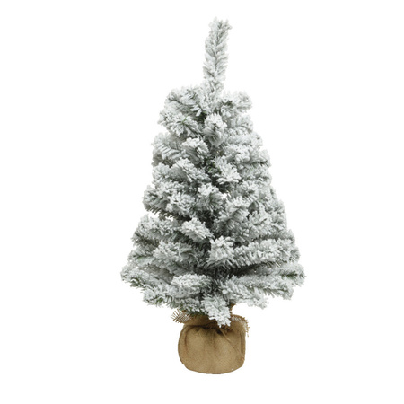 Kunstboom/kunst kerstboom met sneeuw 75 cm kerstversiering