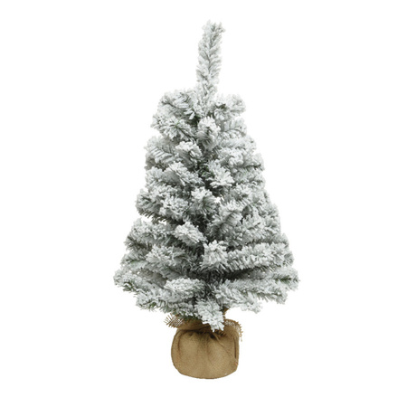Kunstboom/kunst kerstboom met sneeuw 90 cm kerstversiering