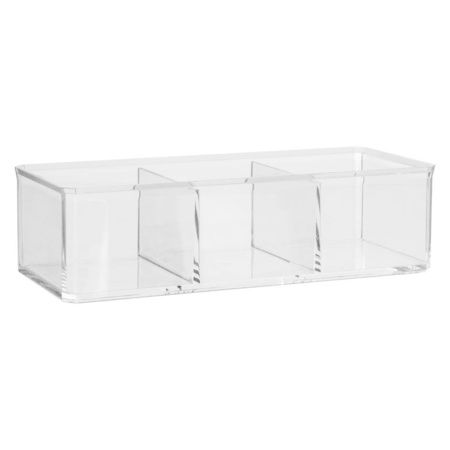 Make-up organizer with 3x compartments 23 x 9,5 x 8,5 cm and a LED mirror set