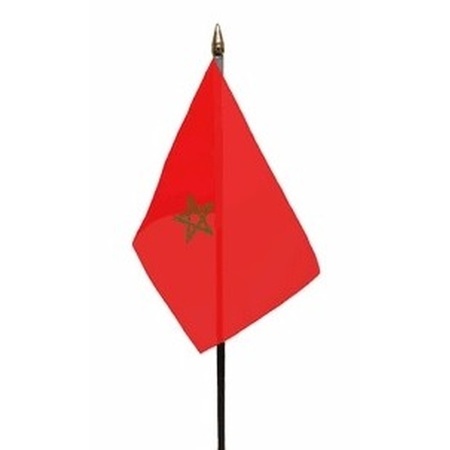 Morocco table flag 10 x 15 cm with base