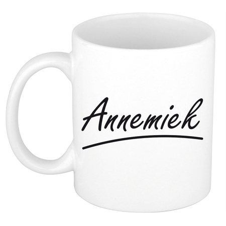 Name mug Annemiek with elegant letters 300 ml