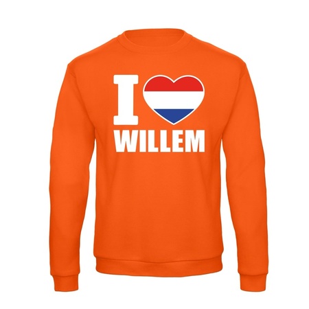 Orange I love Willem sweater for men 
