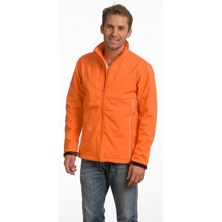 Orange softshell mens jacket