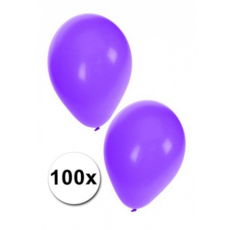 Purple balloons 100 pieces