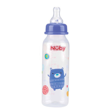 Purple Nuby baby drink bottle 240 ml