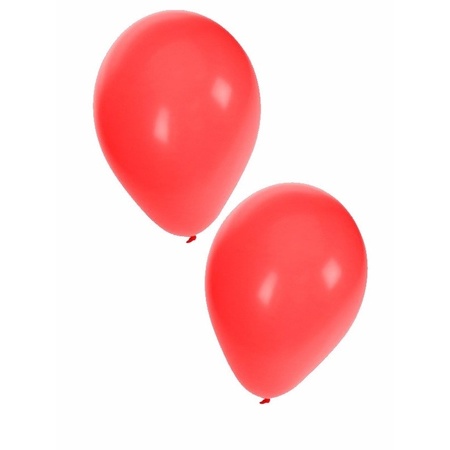 30 ballonnen wit-zwart-rood